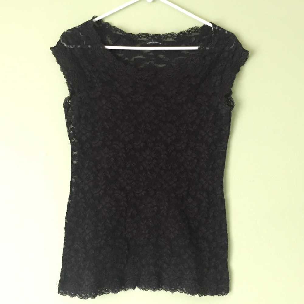 Vintage Victoria’s Secret black lace top